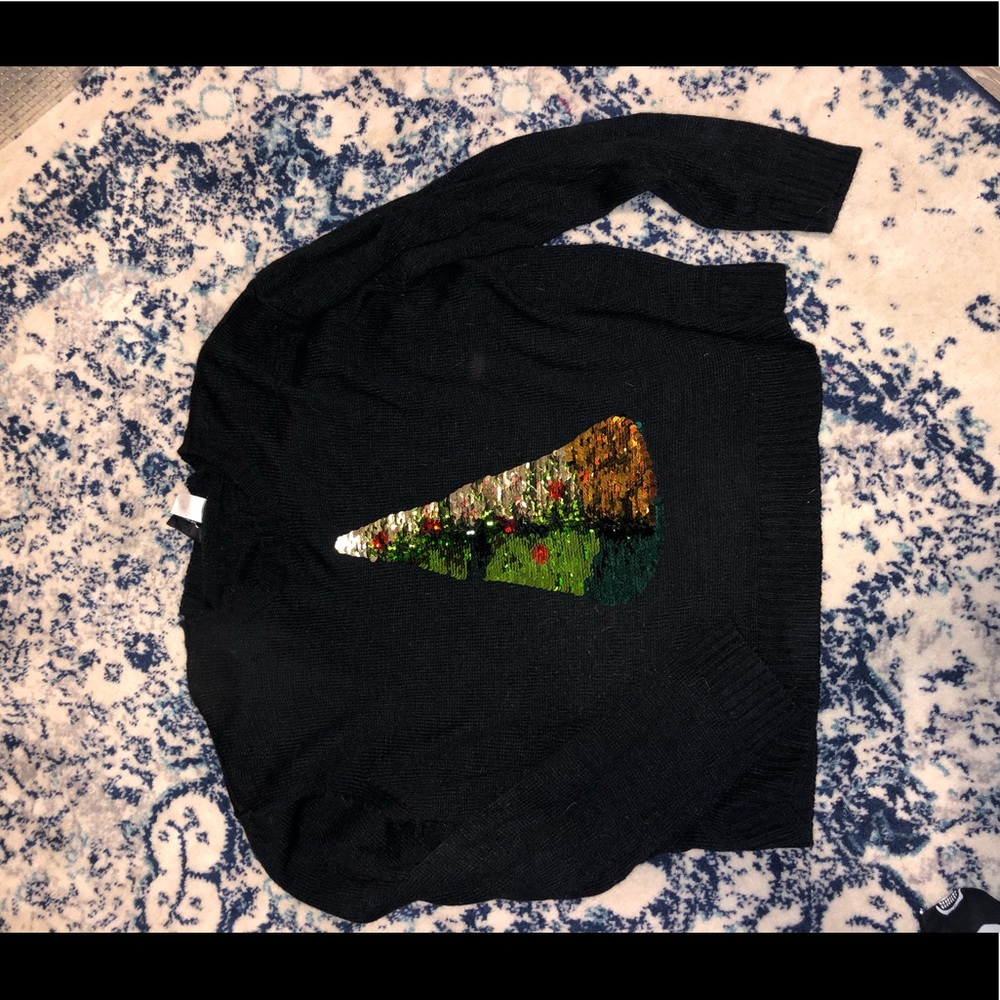 Pizza slice tree sweater